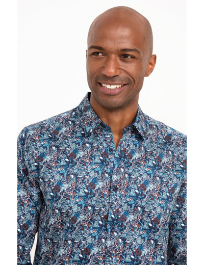 Chemise Manches Longues Petrole Navy