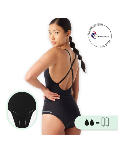 Maillot de bain menstruel étanche 1 pièce Adulte - Flux moyen - SMOON Téthys