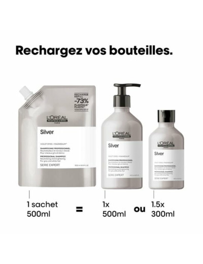 Shampooing déjaunissant Silver recharge 500ml