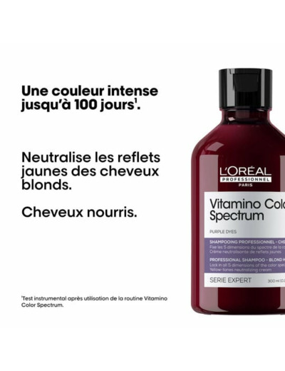 Shampooing neutralisant Vitamino Color Spectrum violet, anti-jaune