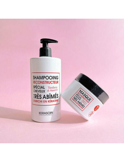 Shampooing reconstructeur à la kératine pour cheveux très abîmés 1000ml
