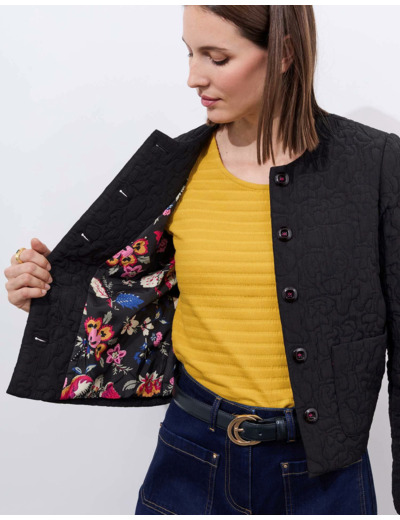 Veste courte jacquard NOIR Femme