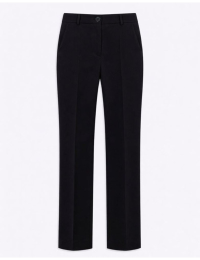 Pantalon long large uni NOIR Femme
