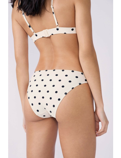 Culotte bikini bas de maillot à pois
