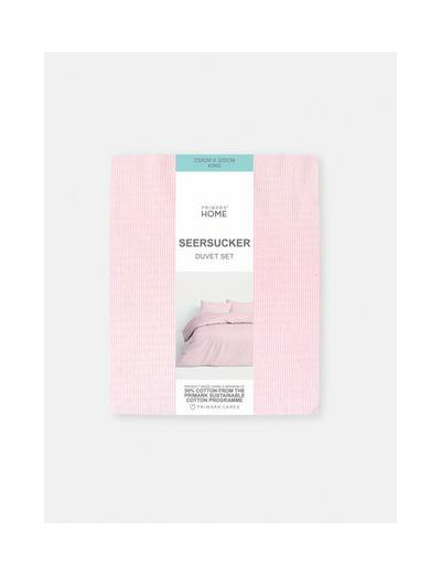 Parure de lit king size en crêpe à rayures