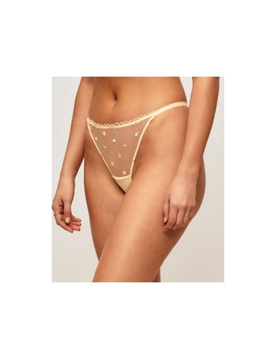 String en mesh avec citrons brodés