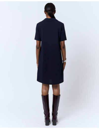 Robe courte unie MARINE