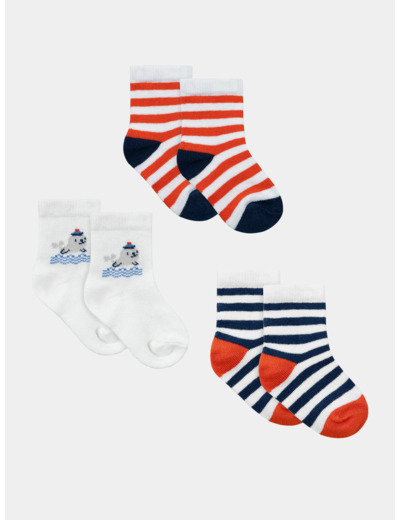 chaussettes lotx3 Ecru