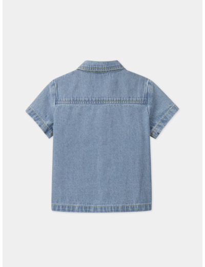 Chemise manches courtes denim