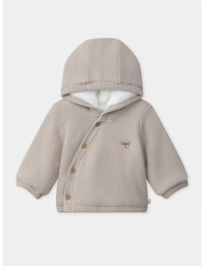 Veste à capuche en tricot