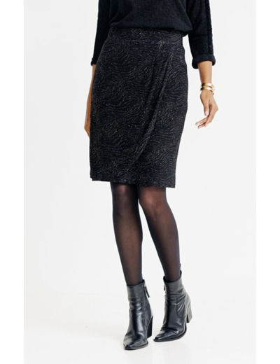 Jupe en maille fantaisie avec doublure