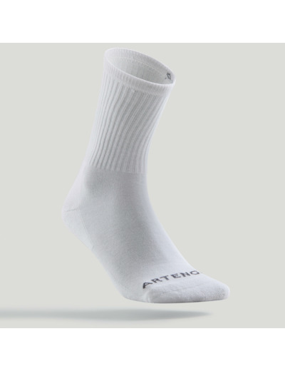 Chaussettes de sport hautes rs 100 blanc lot de 3