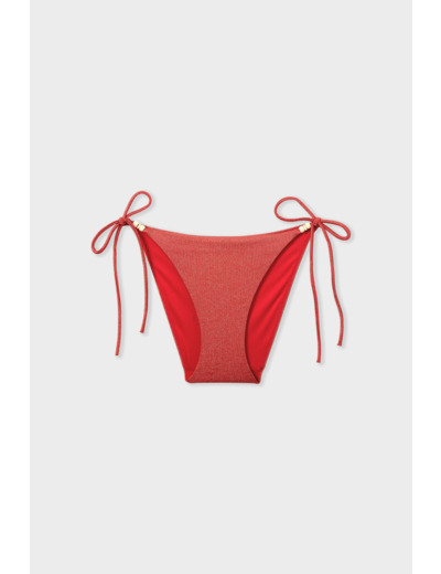 Culotte de bikini ficelle bas de maillot à nouer pailleté