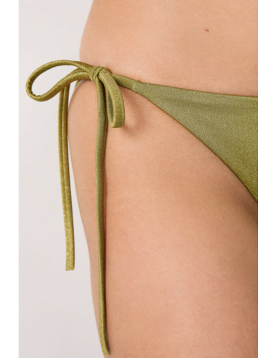 Bikini brésilien à nouer bas de maillot pailleté