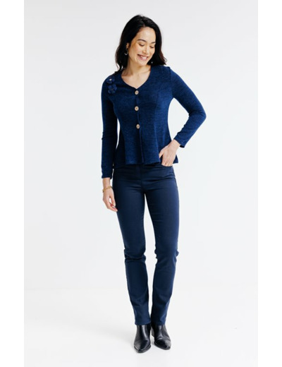 Cardigan uni manches longues