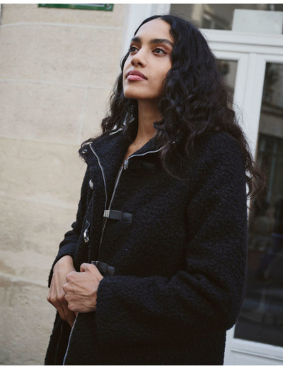 Manteau uni NOIR Femme
