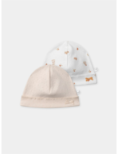 Lot de 2 bonnets de naissance