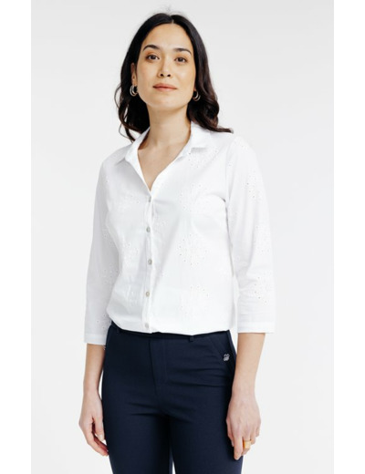 Chemise unie avec motif en gomme