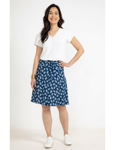 Jupe genoux avec lien a la taille