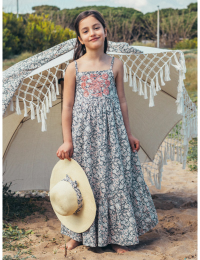 Robe longue à fleurs