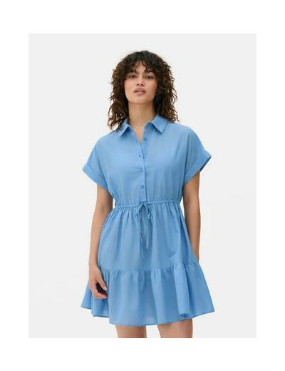 Mini robe chemise à superpositions