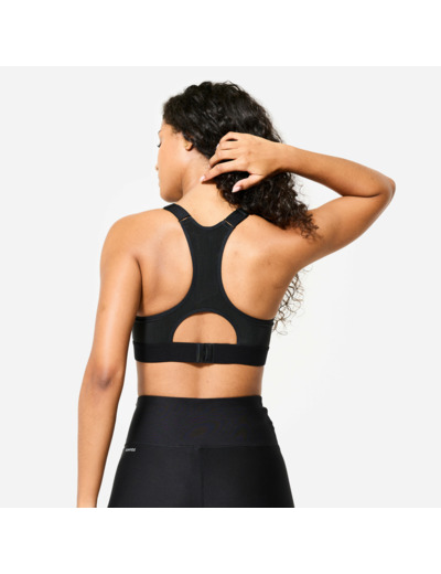 Brassière réglable avec coques maintien fort femme, noir