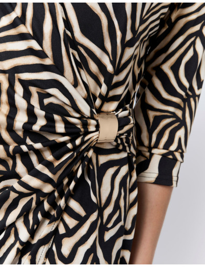 Robe courte imprimée NOIR