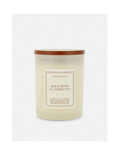 Bougie parfumée dans pot en verre dépoli