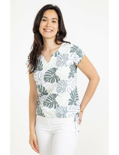 Tee-shirt imprimé feuillage