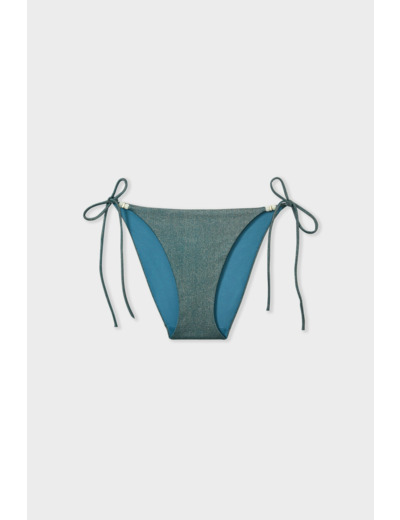 Culotte de bikini ficelle bas de maillot à nouer pailleté