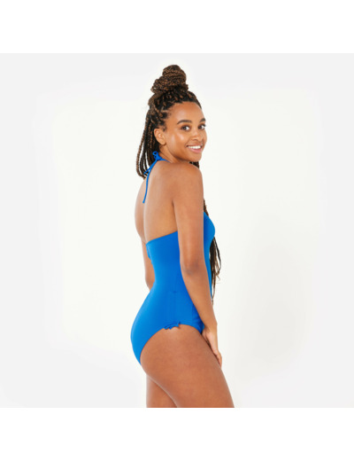 Maillot de bain 1 pièce surf texturé Femme - Manon bleu