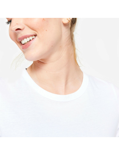 T-shirt Fitness Femme - 100 Blanc glacier