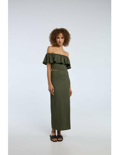 Jupe midi structurée