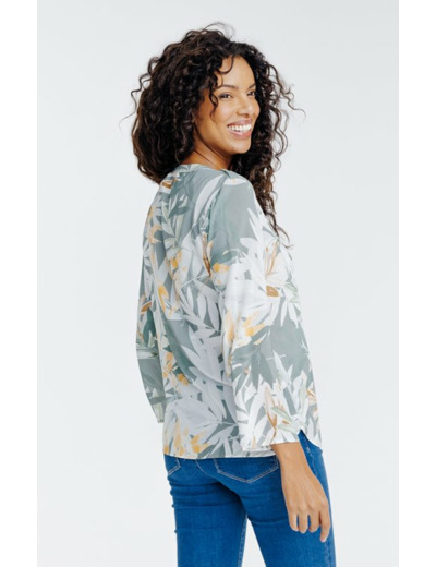 Blouse imprimé feuillage