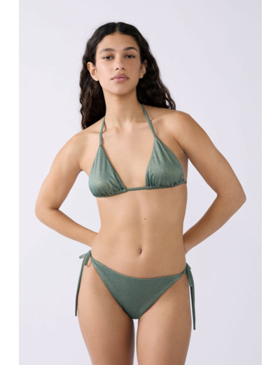 Bikini brésilien à nouer bas de maillot pailleté,Bikini brésilien à nouer bas de maillot pailleté;${refinementColor}