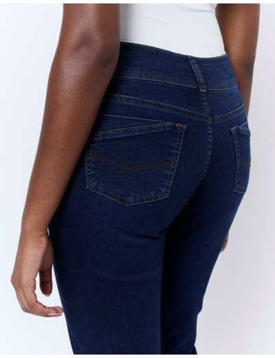 Jean long droit en denim MARINE Femme