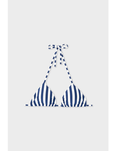 Triangle sans armatures rayé haut de maillot