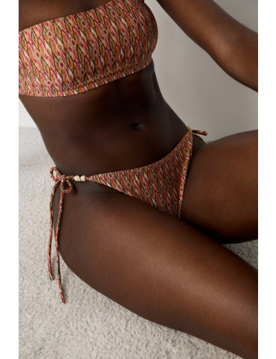 Culotte bikini ficelle bas de maillot à motif