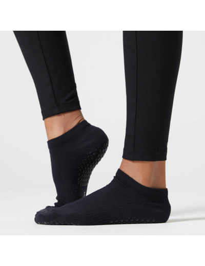 Chaussettes antidérapantes Fitness Femme - 500 Noir