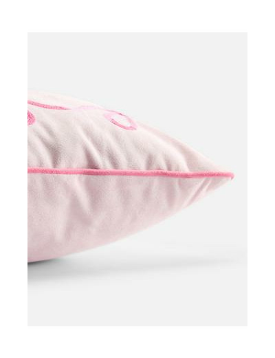 Coussin carré à motif ours en peluche