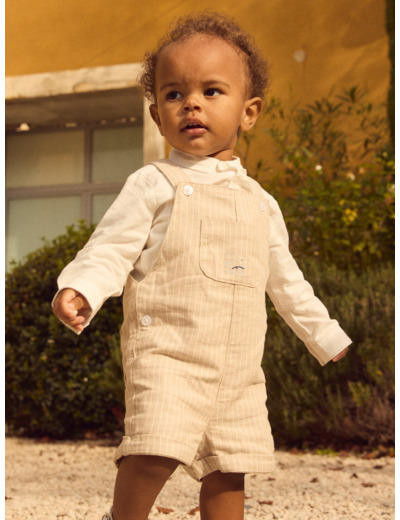 Ensemble body tshirt et salopette courte
