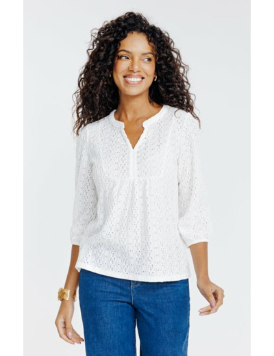 Tee-shirt uni manches 3/4