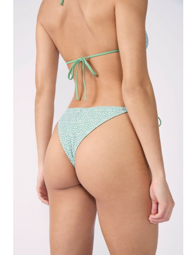 Culotte bikini ficelle bas de maillot à nouer fleuri