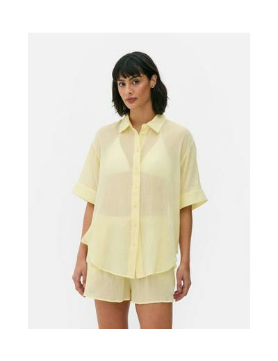 Chemise de plage froissée à boutons