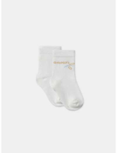 Chaussette jacquard "amour"