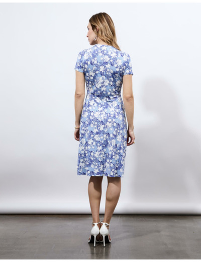 Robe courte imprimée BLEU