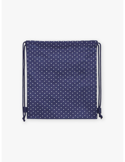 Sac à dos bleu marine à pois blancs