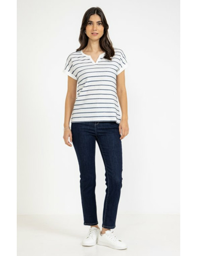 Tee-shirt rayé manches courtes