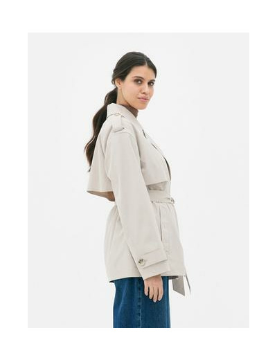 Imperméable court à ceinture