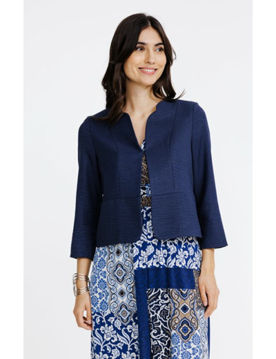 Veste avec col festonné